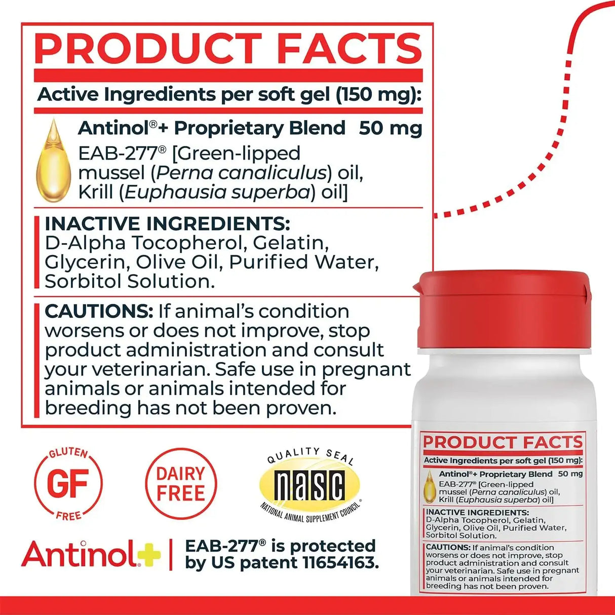 ANTINOL - Antinol Plus Mobility Hip and Joint Supplement for Dogs 90 Capsulas Blandas - The Red Vitamin MX - Cuidado De Cadera Y Articulaciones Para Perros - {{ shop.shopifyCountryName }}