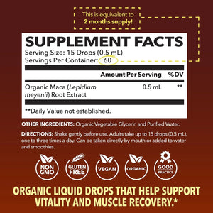 HAVASU NUTRITION - HAVASU NUTRITION Organic Maca Root Liquid Drops 30Ml. - The Red Vitamin MX - Suplementos Alimenticios - {{ shop.shopifyCountryName }}