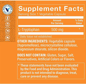 THE VITAMIN SHOPPE - The Vitamin Shoppe L-Tryptophan 500Mg. 60 Capsulas - The Red Vitamin MX - Suplementos Alimenticios - {{ shop.shopifyCountryName }}