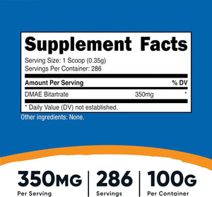 NUTRICOST - Nutricost Pure DMAE-Bitartrate Powder 100Gr. 2 Pack - The Red Vitamin MX - Suplementos Alimenticios - {{ shop.shopifyCountryName }}