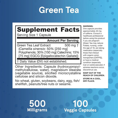 JARROW FORMULAS - Jarrow Formulas Green Tea Herbal Antioxidant 500Mg. 100 Capsulas - The Red Vitamin MX - Suplementos Alimenticios - {{ shop.shopifyCountryName }}