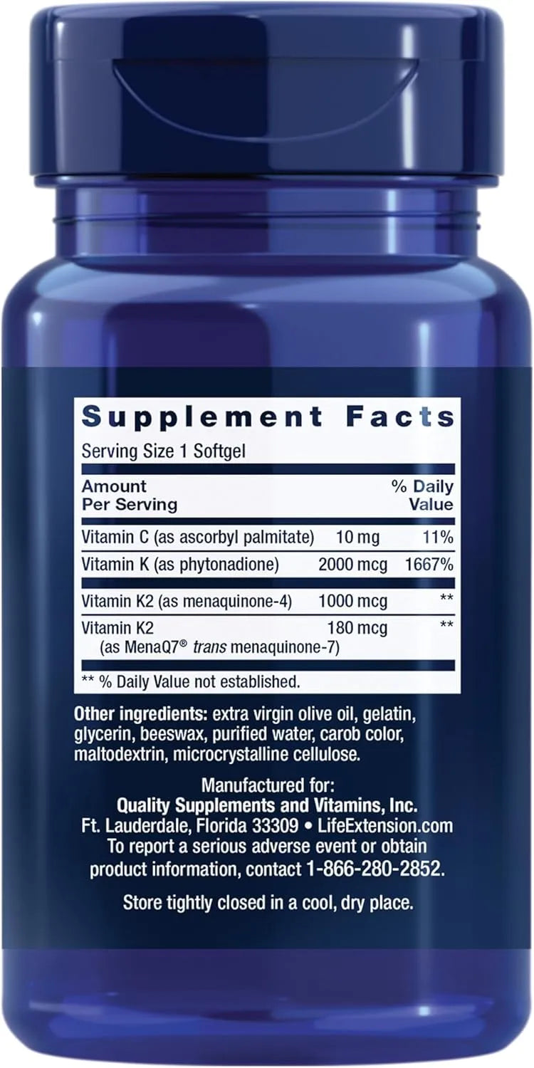 LIFE EXTENSION - Life Extension Super K 90 Capsulas Blandas - The Red Vitamin MX - Suplementos Alimenticios - {{ shop.shopifyCountryName }}