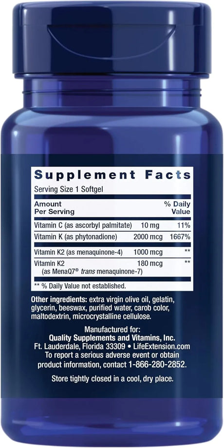 LIFE EXTENSION - Life Extension Super K 90 Capsulas Blandas - The Red Vitamin MX - Suplementos Alimenticios - {{ shop.shopifyCountryName }}
