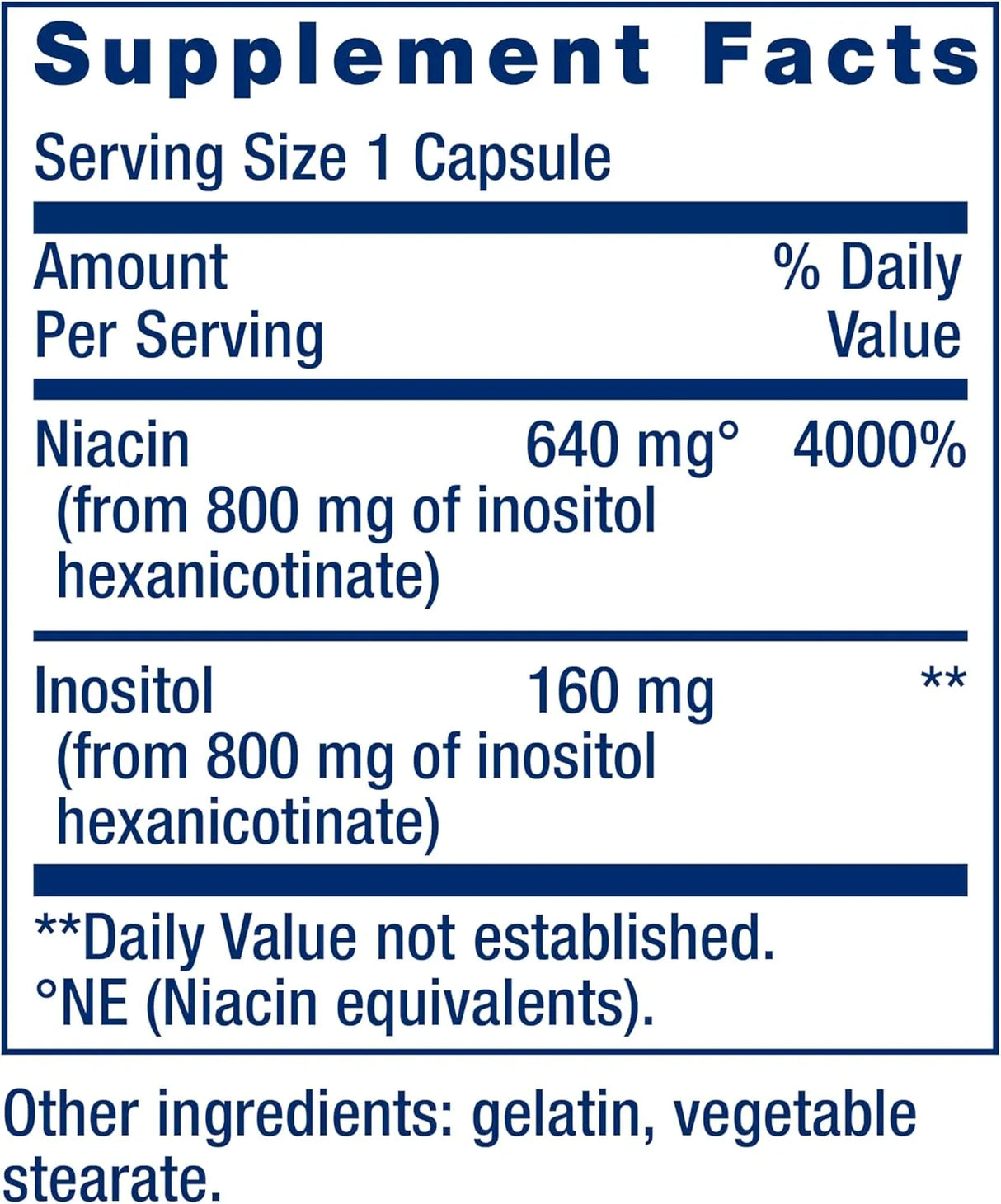 LIFE EXTENSION - Life Extension No Flush Niacin 640Mg. 100 Capsulas - The Red Vitamin MX - Suplementos Alimenticios - {{ shop.shopifyCountryName }}