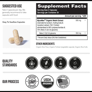 TRIQUETRA - Triquetra Health Organic Reishi Mushroom 60 Capsulas - The Red Vitamin MX - Suplementos Alimenticios - {{ shop.shopifyCountryName }}