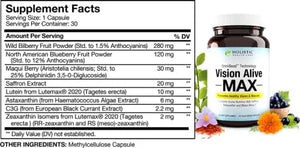 HOLISTIC HEALTH LABS - Holistic Health Labs Vision Alive Max 30 Capsulas - The Red Vitamin MX - Suplementos Alimenticios - {{ shop.shopifyCountryName }}