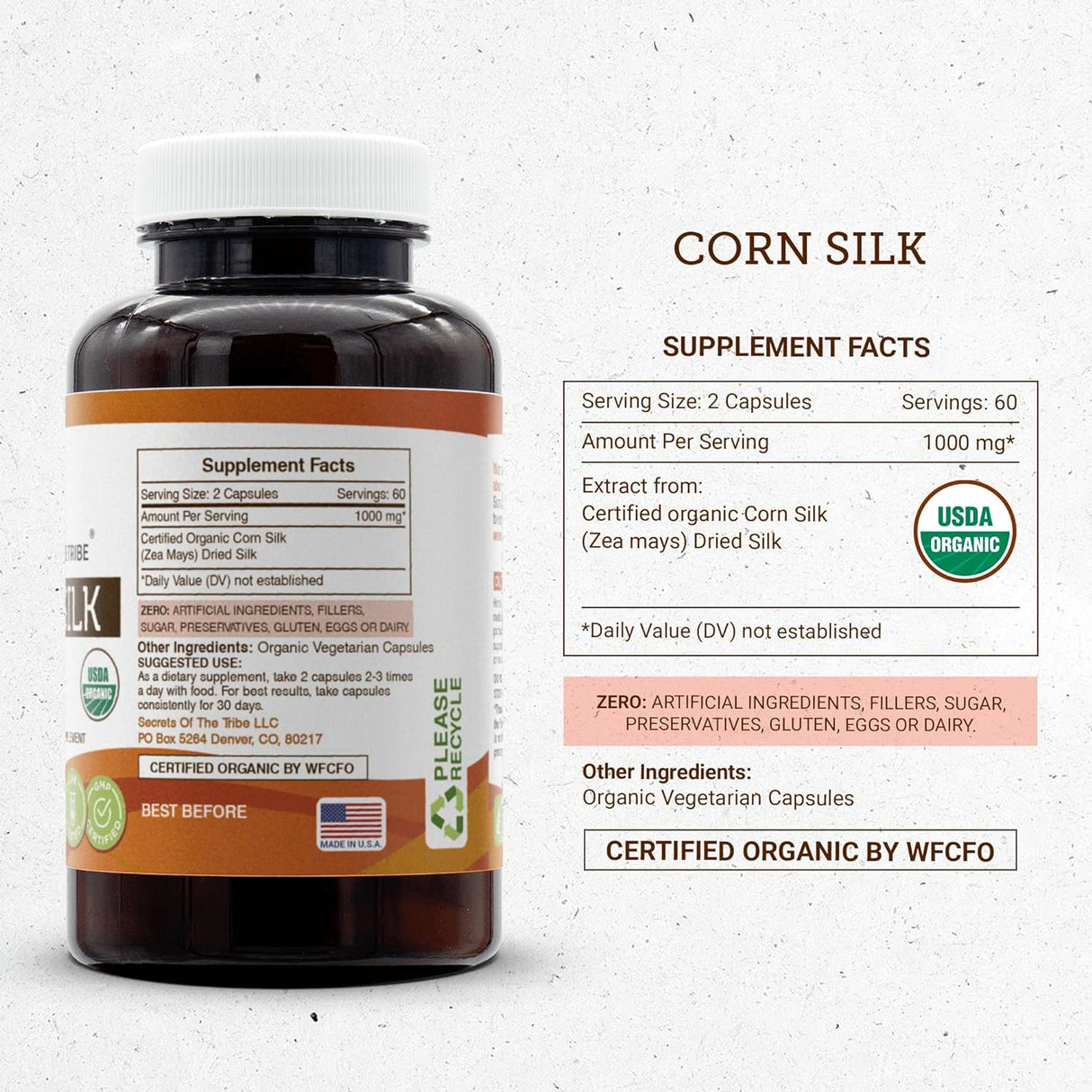 Secrets of the Tribe Corn Silk 120 Capsulas