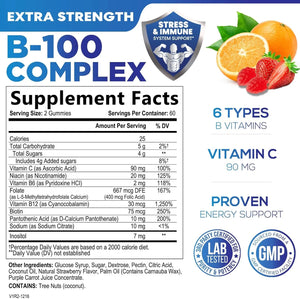NATURE'S NUTRITION - Nature's Nutrition B-100 Complex Gummy 120 Gomitas - The Red Vitamin MX - Suplementos Alimenticios - {{ shop.shopifyCountryName }}