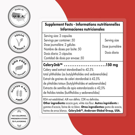 SUPER SMART - Supersmart Celery3nb 150Mg. 100 Capsulas - The Red Vitamin MX - Suplementos Alimenticios - {{ shop.shopifyCountryName }}