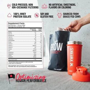 XWERKS - Xwerks Grow 100% New Zealand Grass-Fed Whey Protein Chocolate 28.8 Oz. - The Red Vitamin MX - Suplementos Alimenticios - {{ shop.shopifyCountryName }}