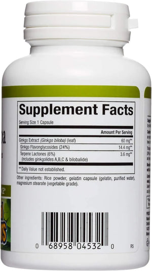 NATURAL FACTORS - HerbalFactors by Natural Factors Ginkgo Biloba 60 Capsulas - The Red Vitamin MX - Suplementos Alimenticios - {{ shop.shopifyCountryName }}