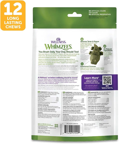 WELLNESS WHIMZEES - Whimzees Wellness Alligator Dog Dental Treats Medium Size 12 Piezas - The Red Vitamin MX - Cuidado Dental Para Perros - {{ shop.shopifyCountryName }}