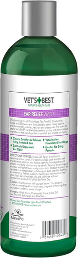 VET'S BEST - Vet's Best Dog Ear Relief Wash 16 Fl.Oz. - The Red Vitamin MX - Cuidado Del Oído De Perros - {{ shop.shopifyCountryName }}