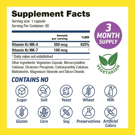 DR'S HOPE - Dr’s Hope Vitamin K2 MK7 with Vitamin K2 MK4 90 Capsulas - The Red Vitamin MX - Suplementos Alimenticios - {{ shop.shopifyCountryName }}