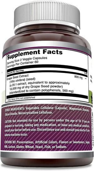 AMAZING FORMULAS - Amazing Formulas Grapeseed Extract 16,000Mg. 120 Capsulas - The Red Vitamin MX - Suplementos Alimenticios - {{ shop.shopifyCountryName }}