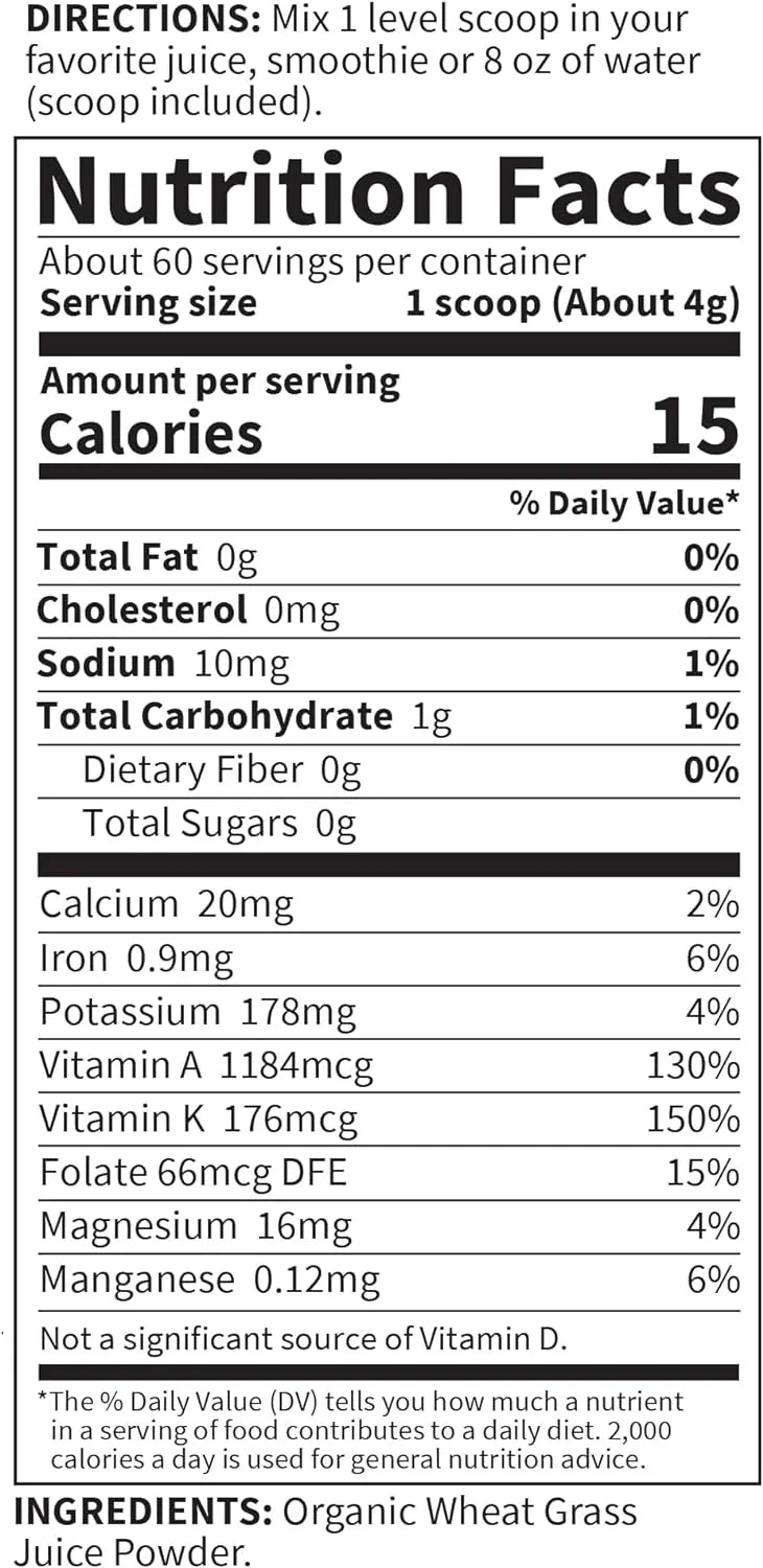GARDEN OF LIFE - Garden of Life Raw 100% Organic Perfect Food USA Wheat Grass Juice 60 Servicios 240Gr. - The Red Vitamin MX - Suplementos Alimenticios - {{ shop.shopifyCountryName }}