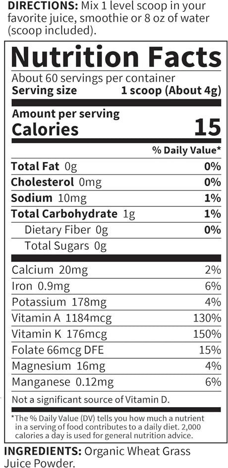 GARDEN OF LIFE - Garden of Life Raw 100% Organic Perfect Food USA Wheat Grass Juice 60 Servicios 240Gr. - The Red Vitamin MX - Suplementos Alimenticios - {{ shop.shopifyCountryName }}