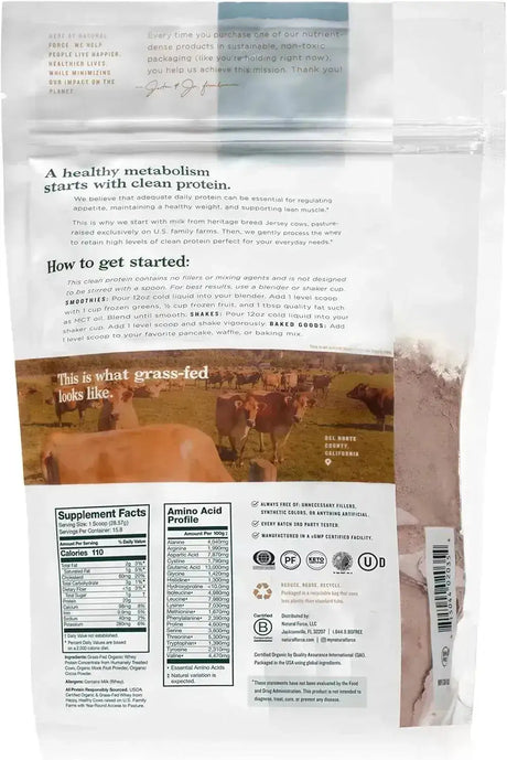 NATURAL FORCE - Natural Force Grass Fed Organic Whey Protein Powder Chocolate 454Gr. - The Red Vitamin MX - Suplementos Alimenticios - {{ shop.shopifyCountryName }}