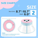 ICOYEA Sponge Core Dog Cone PINK Size 2 Neck: 8.7"- 10.7"