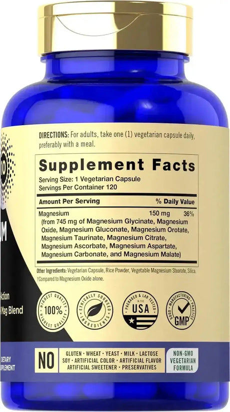MAGFUSION 10 - MAGFUSION 10 Magnesium Complex 745Mg. 120 Capsulas - The Red Vitamin MX - Suplementos Alimenticios - {{ shop.shopifyCountryName }}