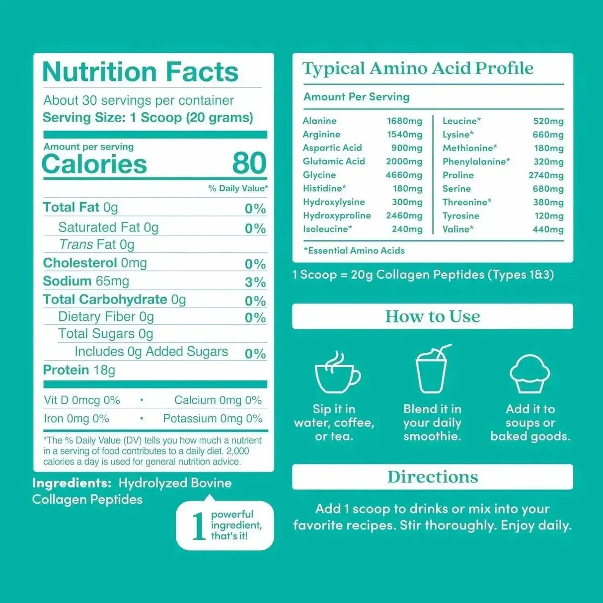 FURTHER FOOD - Further Food Unflavored Collagen Peptides Powder 600Gr. - The Red Vitamin MX - Suplementos Alimenticios - {{ shop.shopifyCountryName }}