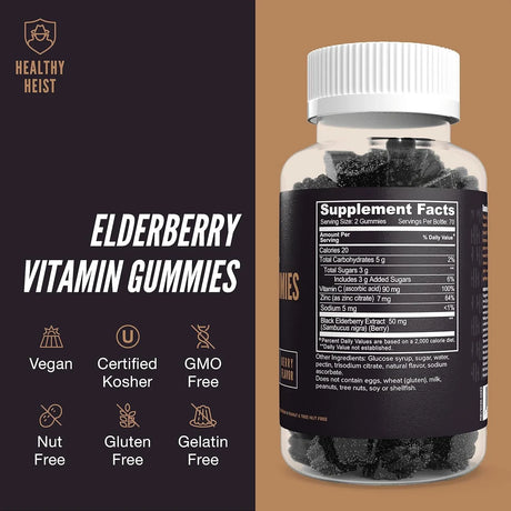 HEALTHY HEIST - HEALTHY HEIST Sambucus Black Elderberry Gummies 140 Gomitas 2 Pack - The Red Vitamin MX - Suplementos Alimenticios - {{ shop.shopifyCountryName }}