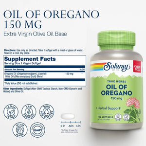 SOLARAY - Solaray Oil of Oregano 150Mg. 120 Capsulas Blandas - The Red Vitamin MX - Suplementos Alimenticios - {{ shop.shopifyCountryName }}