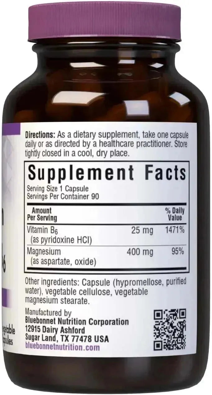 BLUEBONNET NUTRITION - BlueBonnet Magnesium Plus B-6 90 Capsulas - The Red Vitamin MX - Suplementos Alimenticios - {{ shop.shopifyCountryName }}