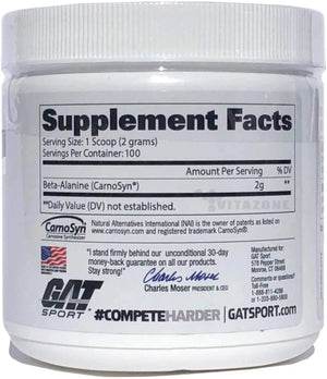 GAT SPORT - GAT Sport Beta Alanine 200Gr. - The Red Vitamin MX - Suplementos Alimenticios - {{ shop.shopifyCountryName }}