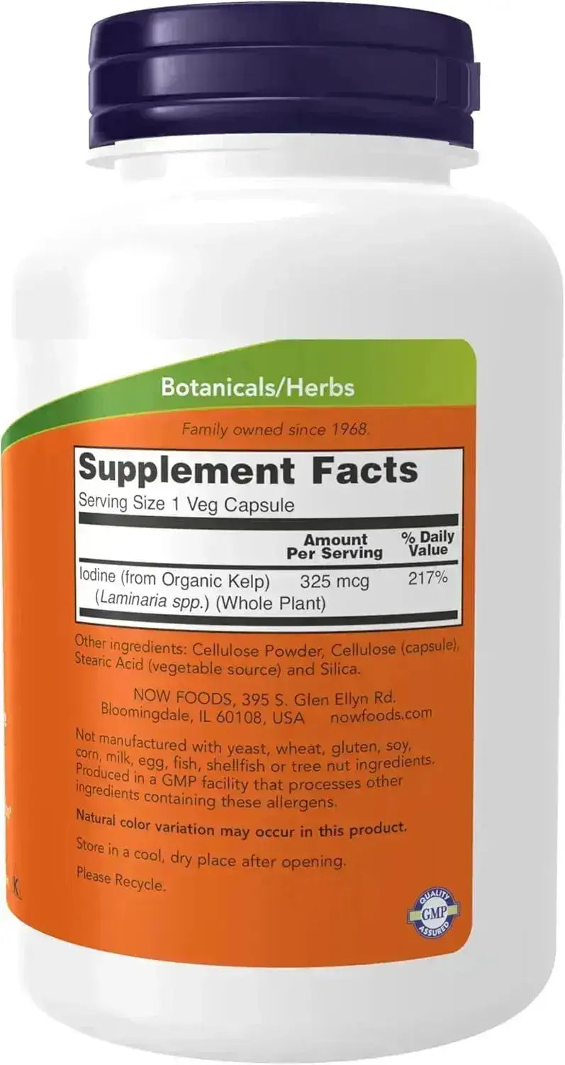 NOW SUPPLEMENTS - NOW Supplements Kelp 325mcg 250 Capsulas - The Red Vitamin MX - Suplementos Alimenticios - {{ shop.shopifyCountryName }}