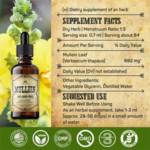 HERBALICIOUS - HERBALICIOUS Mullein Leaf Extract 2 Fl.Oz. - The Red Vitamin MX - Suplementos Alimenticios - {{ shop.shopifyCountryName }}