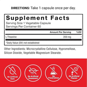 FORCE FACTOR - Force Factor L Theanine 200Mg. 60 Capsulas - The Red Vitamin MX - Suplementos Alimenticios - {{ shop.shopifyCountryName }}