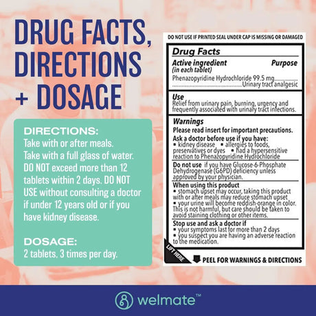 WELMATE - WELMATE Urinary Pain Relief 120 Capsulas - The Red Vitamin MX - Suplementos Alimenticios - {{ shop.shopifyCountryName }}