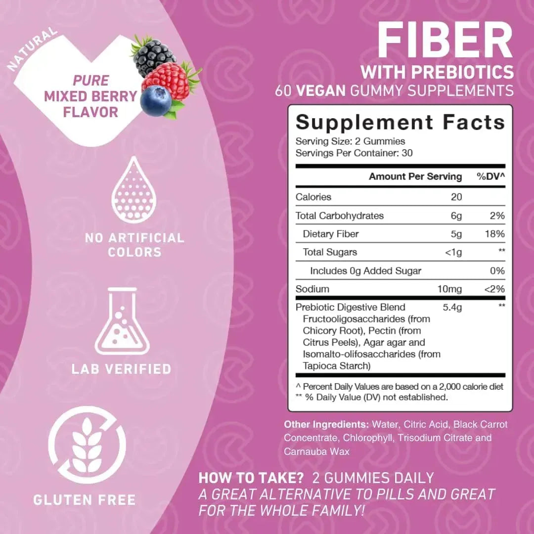 PUREFINITY - PUREFINITY Fiber FOS Inulin Gummies 60 Gomitas - The Red Vitamin MX - Suplementos Alimenticios - {{ shop.shopifyCountryName }}