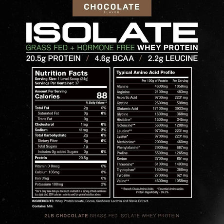 MUSCLE FEAST - Muscle Feast Grass-Fed Whey Protein Isolate Chocolate 907Gr. - The Red Vitamin MX - Suplementos Alimenticios - {{ shop.shopifyCountryName }}