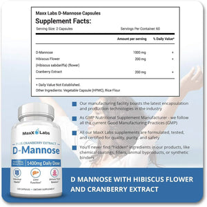 MAXX LABS - MaxX Labs D-Mannose Advanced Bladder Control 120 Capsulas - The Red Vitamin MX - Suplementos Alimenticios - {{ shop.shopifyCountryName }}