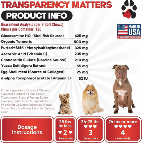 PLANOPAWS - Planopaws ActivTreats Hip and Joint Supplement Peanut Butter 120 Masticables - The Red Vitamin MX - Cuidado De Cadera Y Articulaciones Para Perros - {{ shop.shopifyCountryName }}