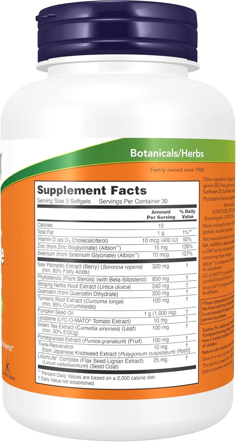 NOW SUPPLEMENTS - NOW Supplements Prostate Health 90 Capsulas Blandas - The Red Vitamin MX - Suplementos Alimenticios - {{ shop.shopifyCountryName }}