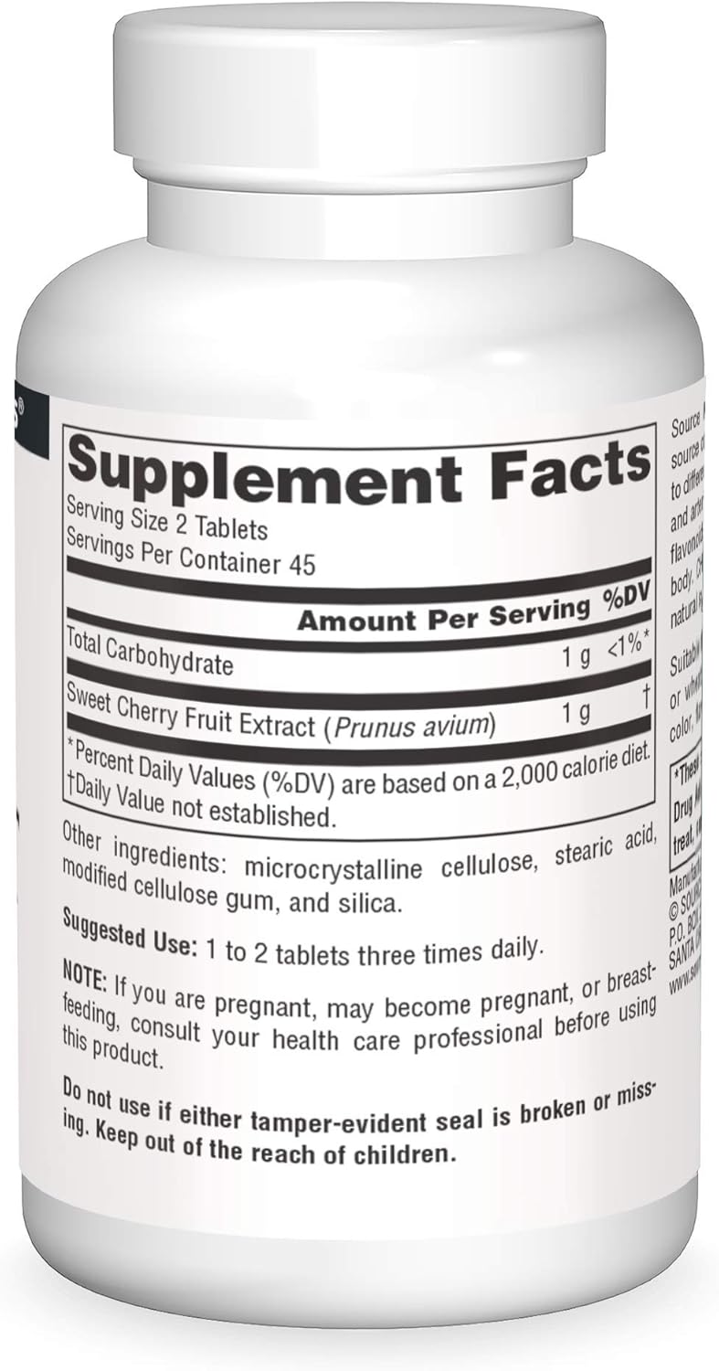 Source Naturals Cherry Fruit Extract 500Mg. 90 Tabletas