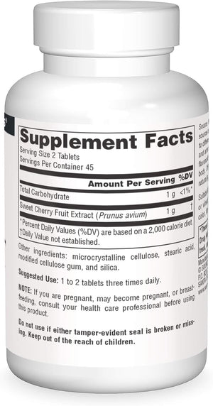 Source Naturals Cherry Fruit Extract 500Mg. 90 Tabletas