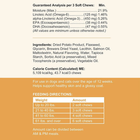 CHEW + HEAL - Chew + Heal Labs Omega Treats for Skin and Coat Chicken Flavor 180 Masticables - The Red Vitamin MX - Aceite De Pescado Para Perros - {{ shop.shopifyCountryName }}