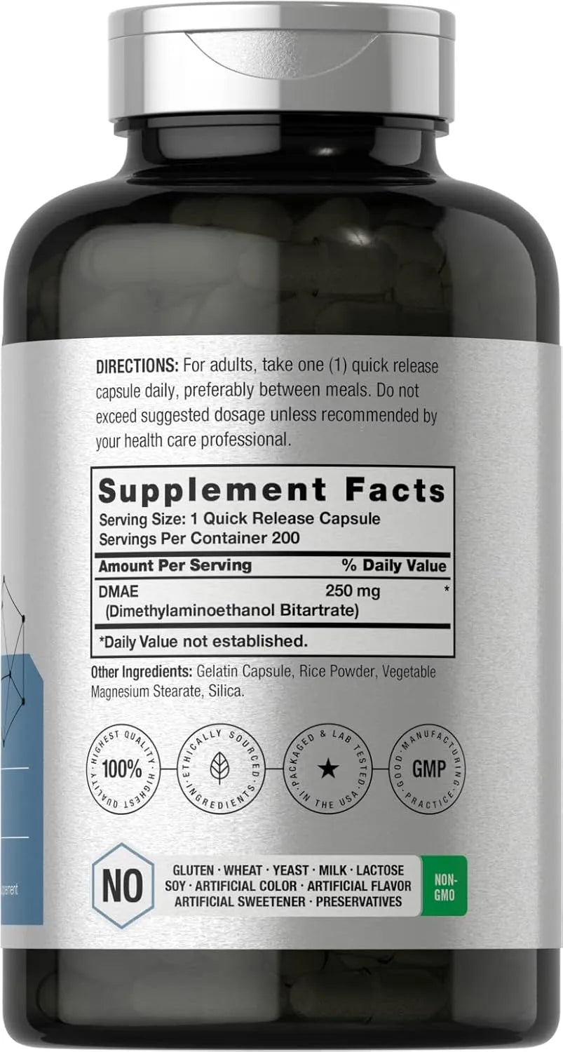 HORBAACH - Horbaach DMAE Supplement 250Mg. 200 Capsulas - The Red Vitamin MX - Suplementos Alimenticios - {{ shop.shopifyCountryName }}