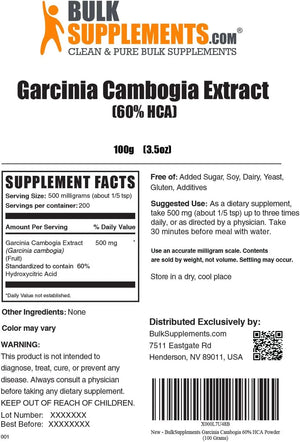 BULK SUPPLEMENTS - Bulk Supplements Garcinia Cambogia Extract Powder 500Mg. 100Gr. - The Red Vitamin MX - Suplementos Alimenticios - {{ shop.shopifyCountryName }}