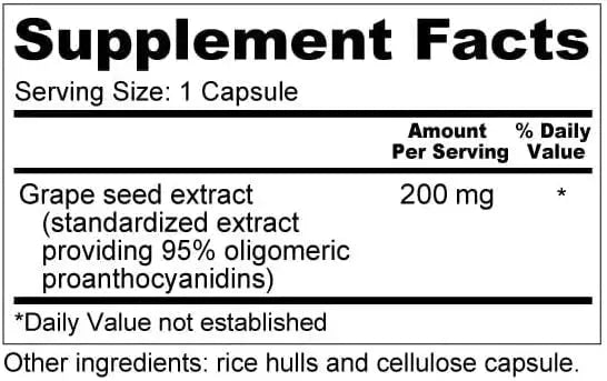 WELLNESS RESOURCES - Wellness Resources Grape Seed Extract 200Mg. 100 Capsulas - The Red Vitamin MX - Suplementos Alimenticios - {{ shop.shopifyCountryName }}