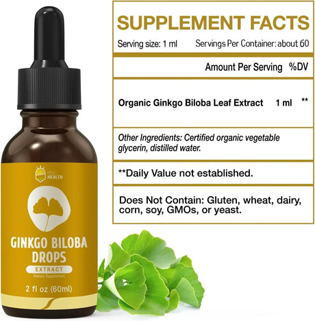 KINGHEALTH - KingHealth Ginkgo Biloba Liquid Extract 2 Fl.Oz. - The Red Vitamin MX - Suplementos Alimenticios - {{ shop.shopifyCountryName }}