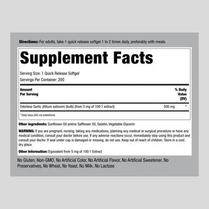 PIPING ROCK - Piping Rock Odorless Garlic 500Mg. 200 Capsulas Blandas - The Red Vitamin MX - Suplementos Alimenticios - {{ shop.shopifyCountryName }}