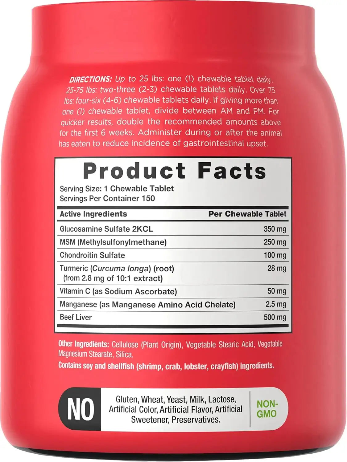 HORBAACH - Horbaach Power Pup Hip and Joint Supplement for Dogs 150 Tabletas Masticables - The Red Vitamin MX - Cuidado De Cadera Y Articulaciones Para Perros - {{ shop.shopifyCountryName }}