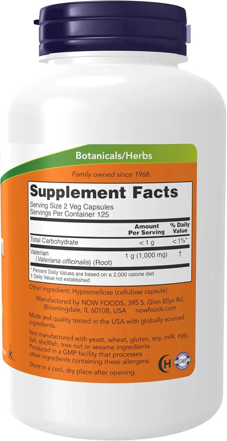 NOW SUPPLEMENTS - NOW Supplements Valerian Root 500Mg. 250 Capsulas - The Red Vitamin MX - Suplementos Alimenticios - {{ shop.shopifyCountryName }}