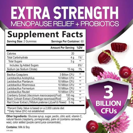 NATURE'S NUTRITION - Nature's Nutrition Menopause Probiotic 120 Gomitas - The Red Vitamin MX - Suplementos Alimenticios - {{ shop.shopifyCountryName }}