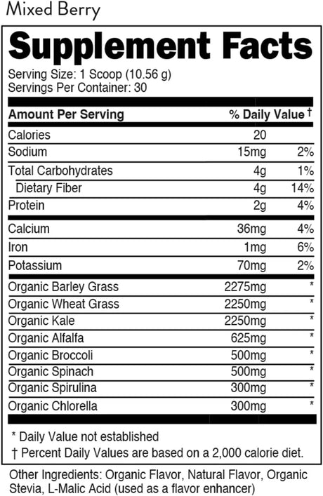BUCKED UP - Bucked Up Greens Superfood Powder 30 Servicios Mixed Berry 316Gr. - The Red Vitamin MX - Suplementos Alimenticios - {{ shop.shopifyCountryName }}